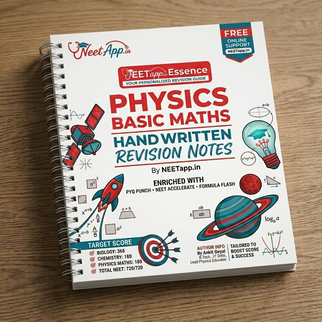 PHYSICS BASIC MATHS SMART HANDWRITTEN REVISION NOTES - NEET Study Notes