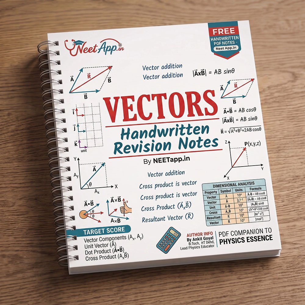 Physics VECTORS smart Handwritten Revision Notes - NEET Study Notes