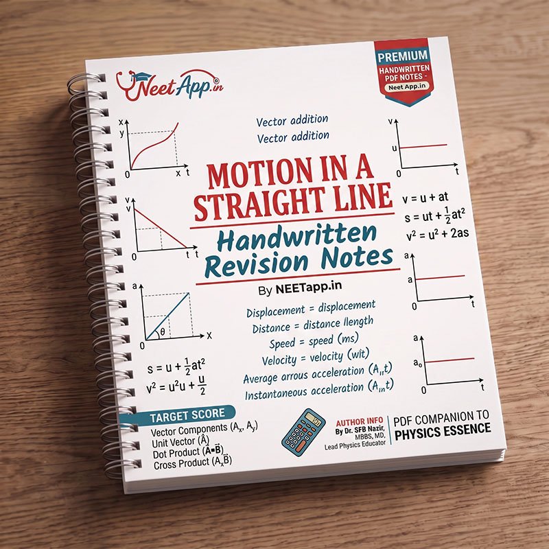 PHYSICS Motion in Straight Line handwritten Revision notes - NEET Study Notes